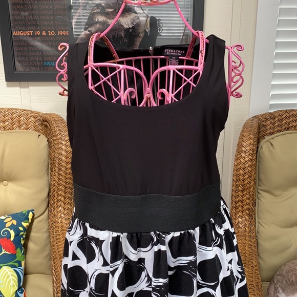 Black and White Sleeveless summer Sun dress 12P - Picture 5 of 12